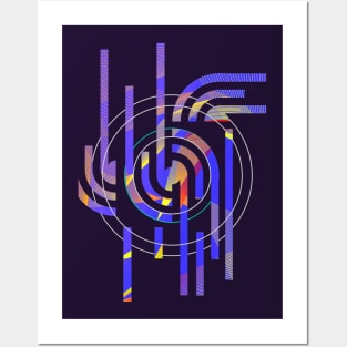 Geometric purple abstract galaxy Posters and Art